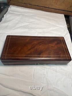 ENEMA SET. 19TH VETERINARY. Mahogany box