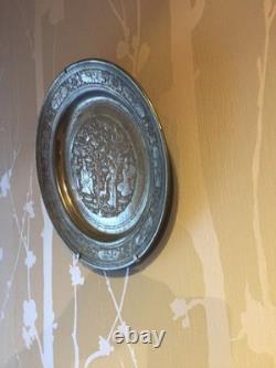 Eastern Silver-Plated Copper Plate - Popular Oriental - Ottoman - Asia - India - Syria