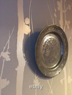 Eastern Silver-Plated Copper Plate - Popular Oriental - Ottoman - Asia - India - Syria