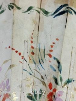 Empire-era fan. Bone and parchment paper, hand-painted. Spain. 19th century.