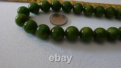 End Of Day Green Bakelite Vintage Necklace, From France