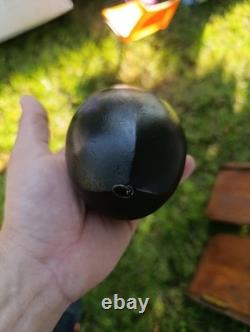 Engraved Coconut Powder Pear. 19th century