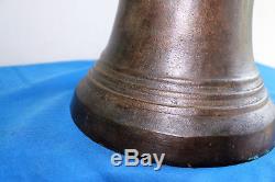 Enormous Bell Old Bronze Chateau School Or Church 10 KG