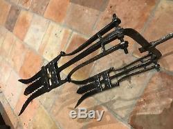 Exceptional Old Fouene Double Articulated Ears Wrought Iron Popular Art