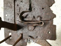 Exceptional Wrought Iron Lock 15th 16th High Period Popular Art