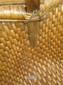 FOLK ART GATHERING BASKET IN BRAIDED SOLE 1900s