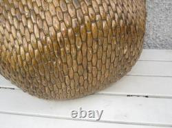 FOLK ART GATHERING BASKET IN BRAIDED SOLE 1900s