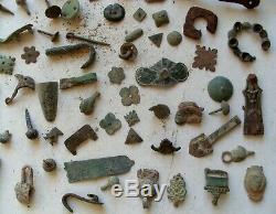Feudal Merovingian Gaul Roman Royal Nice Lot 85 Bronze And Iron Objects