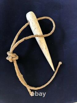 Fid Bone Cattle Marino, Scrimshaw Antique Sailor Made. 19th Century