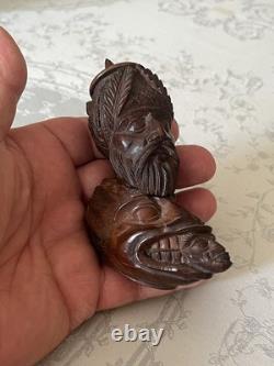 Figural corozo pipe bowl, Egyptian Campaign, Ottoman, ethnic