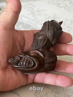 Figural corozo pipe bowl, Egyptian Campaign, Ottoman, ethnic