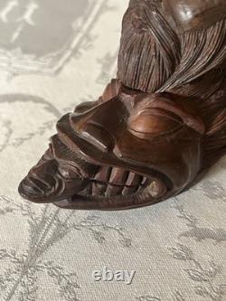 Figural corozo pipe bowl, Egyptian Campaign, Ottoman, ethnic