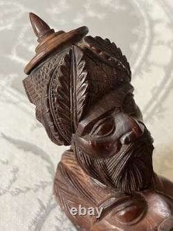 Figural corozo pipe bowl, Egyptian Campaign, Ottoman, ethnic
