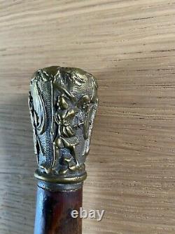 Fine 18th Collection Cane Repelled Copper Cane Sculpted