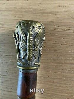 Fine 18th Collection Cane Repelled Copper Cane Sculpted