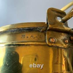 Flanders Beautiful Bucket With Chimney Embers 18th Brass