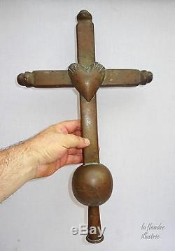 Flanders Old Great Processional Cross Brass Religion