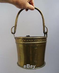 Flanders Uncommon Bucket Convent Embers Brass Dated 1760