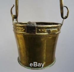 Flanders Uncommon Bucket Convent Embers Brass Dated 1760