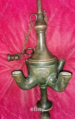 Florentine oil lamp with 4 spouts 1900