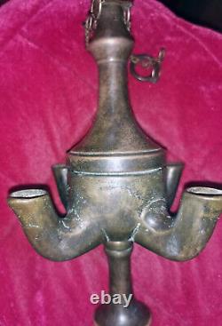 Florentine oil lamp with 4 spouts 1900