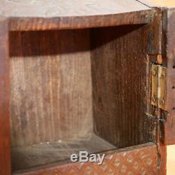 Folk Art Carved Wooden Box Nineteenth Chataignier Folk Art Carved Wood Box