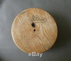 Folk Art Object, Round Wooden Box, Signed