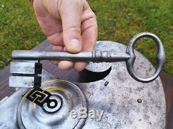 Folk Art Old Wrought Iron Lock Key Chiave