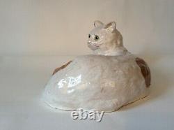 Former Big Cat Ceramic Glazed France Bavent -1900