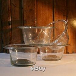 Four Glasses Trays Blown Late Eighteenth Early Nineteenth Antique Glass