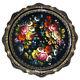 Fruit Tray In Painted Metal In Jostovo Russia, Large Round Tray Craft