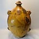 Glazed Terracotta Conscience With Yellow Slip And Four Loops Xix Century Provence