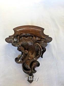 Gargouille 19 Eme Wooden Carved Gothic Neo On Console Louis XV C1141