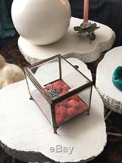 Gde Jewel Box Former Glass Beveled Nap III Antique Victorian Jewel Box