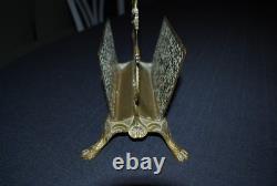 Gilded Bronze Letter Holder Decorated with Birds, Lion Head, and Lion Feet