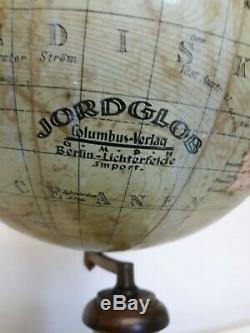 Globe Earth Glob Old Brand Jordglob Columbus-verlag Berlin Lichterfeld