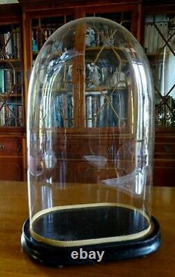 Globe Wedding Nineteenth Napoleon III Blown Glass Base Blackened Wood Pendulum Statue