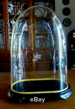Globe Wedding Nineteenth Napoleon III Blown Glass Base Blackened Wood Pendulum Statue