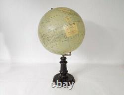 Globe World Map Ch Perigo Alp Mouraux 19th Century