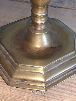 Golden Polished Bronze Candlestick Style Louis XIV Period Xviith Xviiith