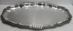 Grand Flat Old Solid Silver Tray Nets Marli 1180 Grams Contours