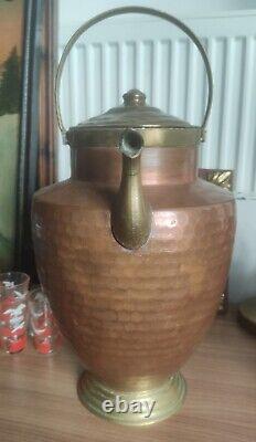 Great Beverage Copper Watering Machine Martelé Brass Bronze Bec Zoomorph 19th