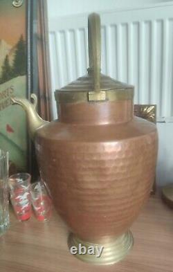 Great Beverage Copper Watering Machine Martelé Brass Bronze Bec Zoomorph 19th