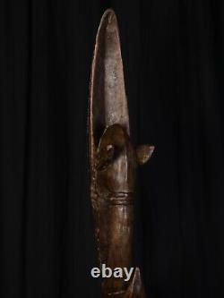 Great Crest Ciwara Bambara Mali 20th Century Ethnic Mask Tribal Art #E10