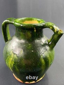 Green glazed stoneware pitcher 19th century