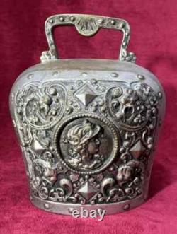 Hand Dinner Bell Cloche Table Bell Antique Bronze Renaissance 19th Century XIX