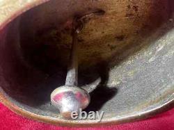 Hand Dinner Bell Cloche Table Bell Antique Bronze Renaissance 19th Century XIX