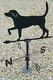 Handcrafted Sheet Metal Weathervane, Dog Silhouette