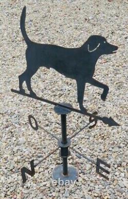 Handcrafted Sheet Metal Weathervane, Dog Silhouette