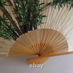 Handmade silk hand fan, ethnic art painting, decoration design PN France N2400